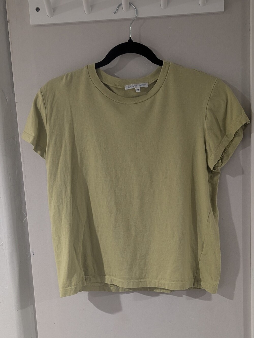 Everlane Light Olive Relaxed Crew Short Sleeve Tee